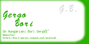 gergo bori business card